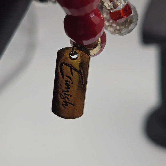 EIRMISH Women's 3 Stack Bracelet Set Red Gold Silver One Size - Picture 2 of 2